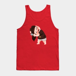 Hair brushing girl Tank Top